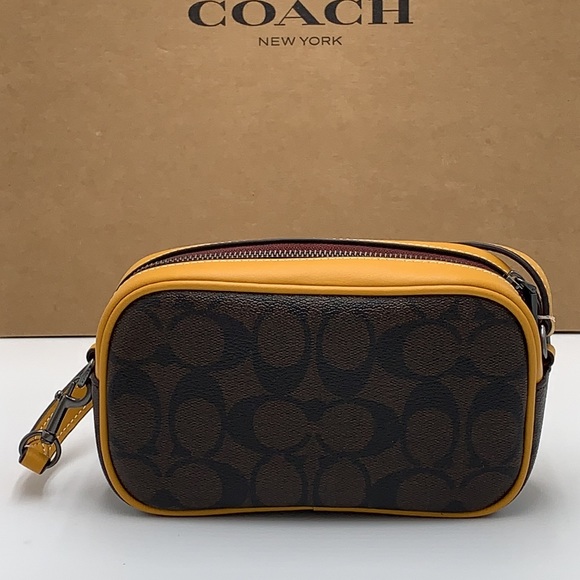 COACH Jamie Wristlet In Signature Canvas With Varsity Motif - Picture 11 of 16